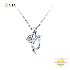 GIA 30分/50分 鬱金香鑽石項鍊
