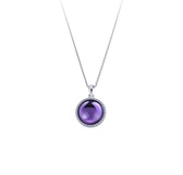 寶石項鍊  vintage系列 圓形紫水晶項鍊