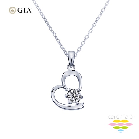 GIA 30分 F/VS2 愛心鑽石項鍊