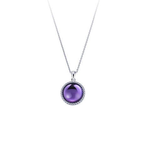 寶石項鍊  vintage系列 圓形紫水晶項鍊