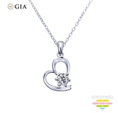 GIA 30分 F/VS2 愛心鑽石項鍊