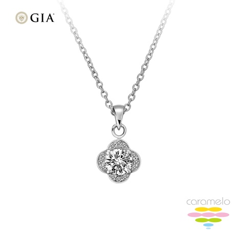 GIA 30分/50分 幸運草鑽石項鍊