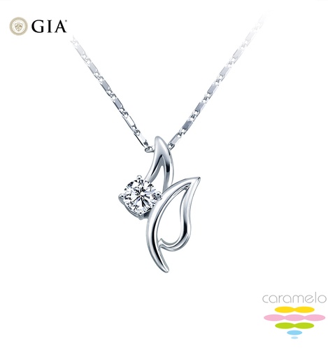 GIA 30分/50分 鬱金香鑽石項鍊