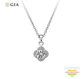 GIA 30分/50分 幸運草鑽石項鍊