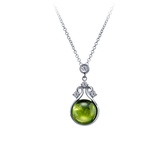 寶石項鍊  vintage系列 綠色橄欖石項鍊