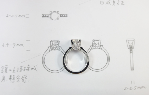 英文字母手工訂製鑽石婚戒 – Mr. 岳