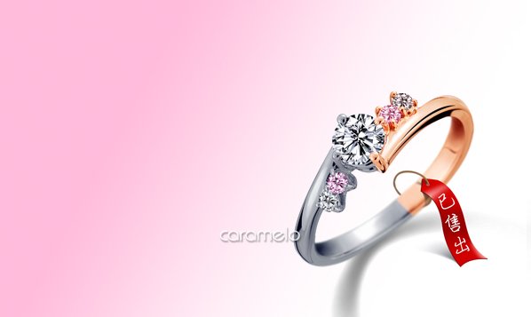 雙色效果手工訂製鑽石婚戒 – Ms.翁